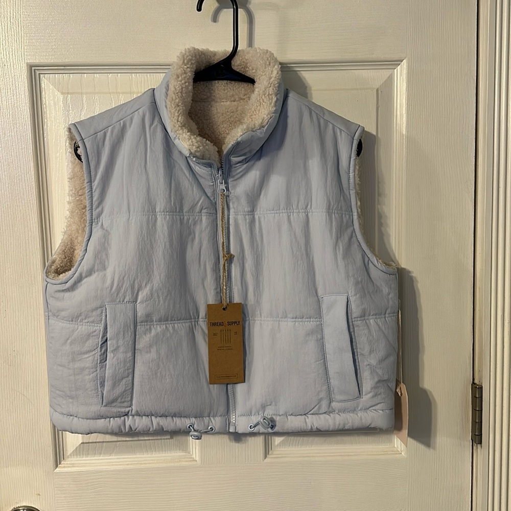 Bomber cropped vest